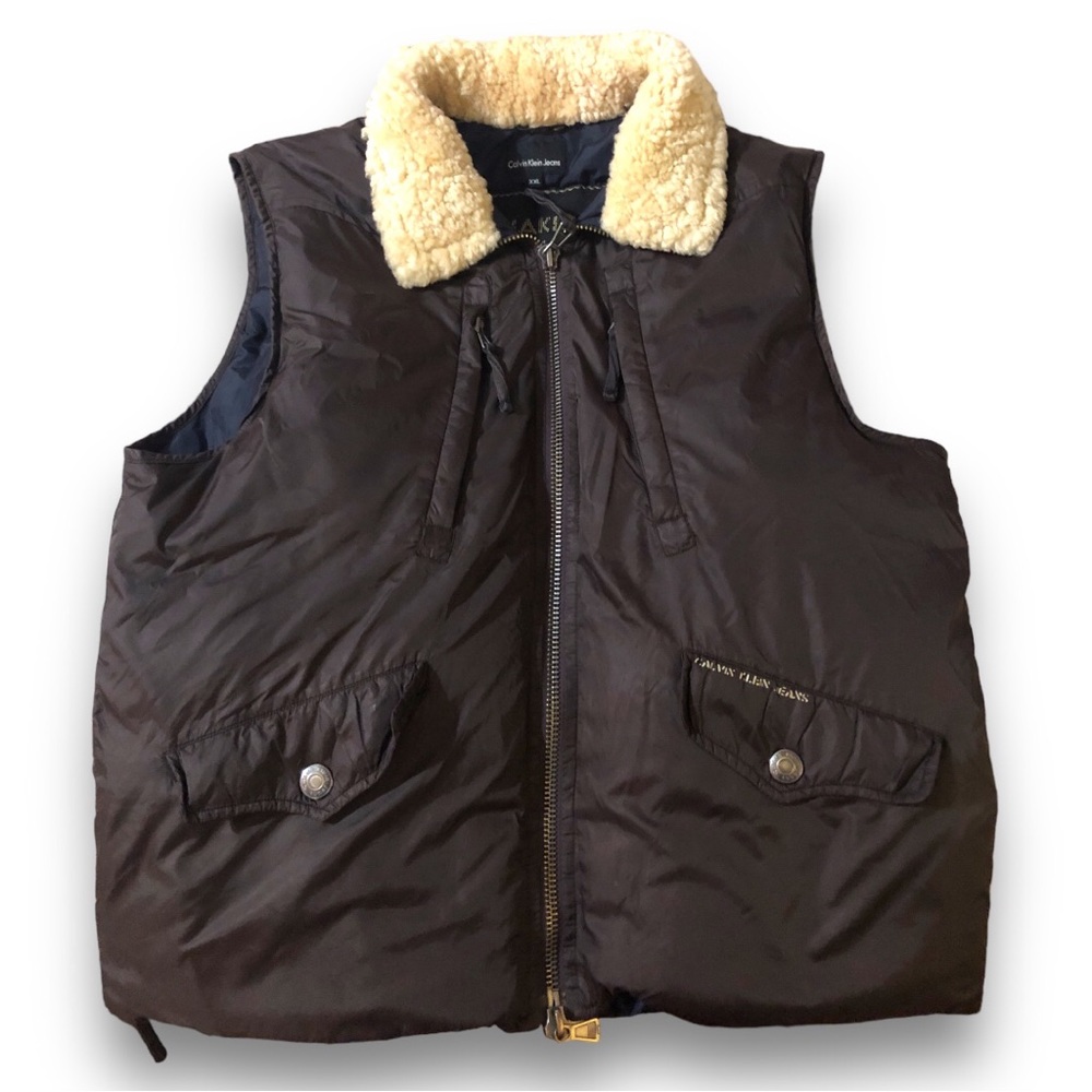Calvin Klein XXL vest. Lamb fur with duck down.